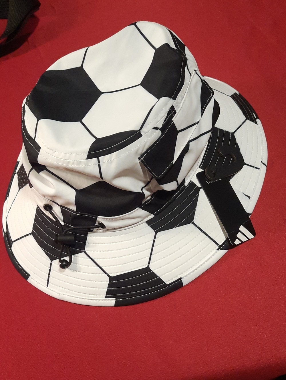 adidas Black & White Soccer Ball Bucket Hat